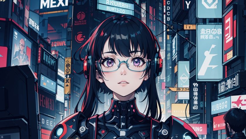 電脳少女のイメージ AI生成画像