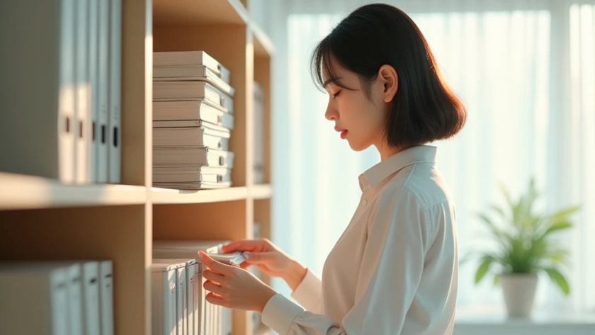 自宅でスキルアップする女性のイメージ画像 AI生成