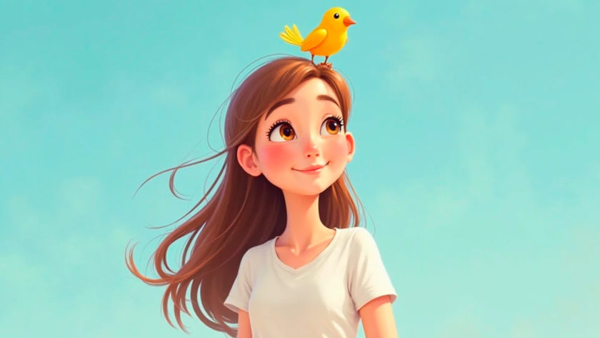 インコと仲が良い女性のイメージ画像 AI生成