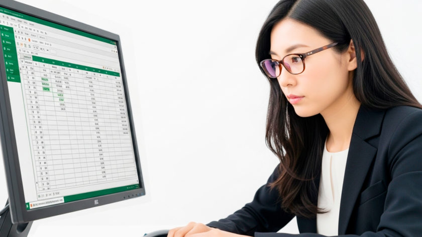 エクセルファイル統合のイメージ画像 AI生成