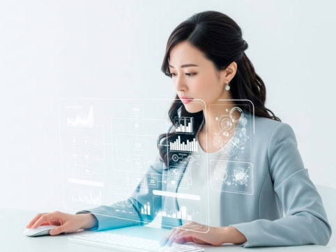 生成AIを使う女性 AI生成