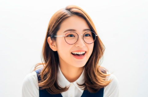 先を予測する女性 AI生成