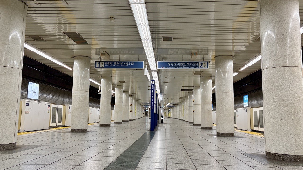 東京メトロ 誰もいないホーム