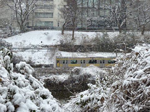 雪景色 JR総武線
